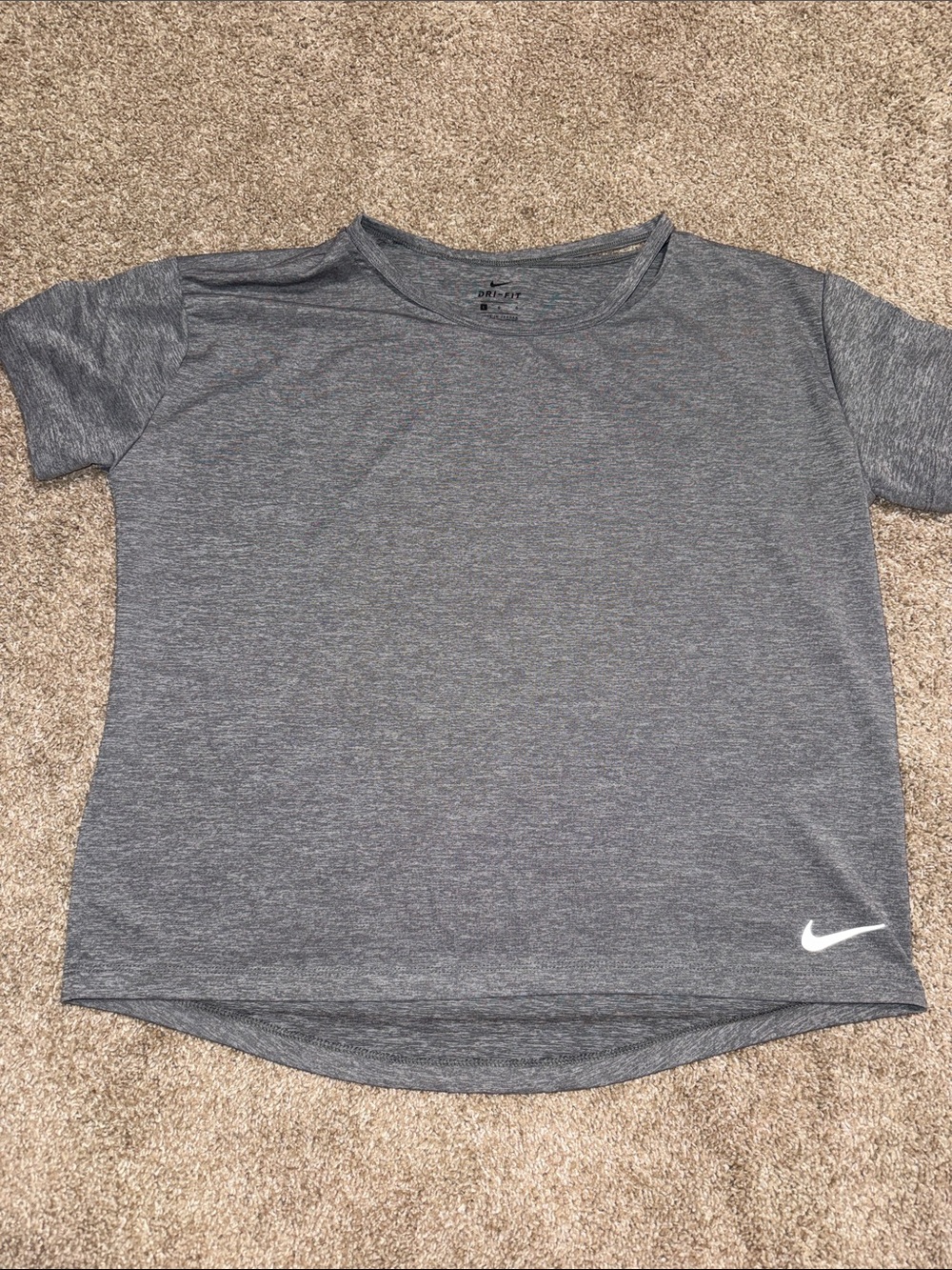 Nike Heather Gray Short Sleeve Dri-FIT Tee